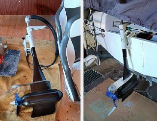 Montage Aussenbordmotor Aquamot &copy; @Steiner Nautic