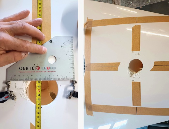 Markierung Mastloch © Steiner Nautic