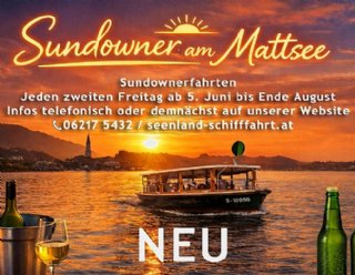 Sundowner Fahrten Neu © Steiner Nautic